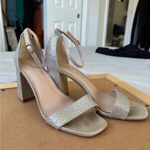 Kelly & Katie Glittering Silver Heels